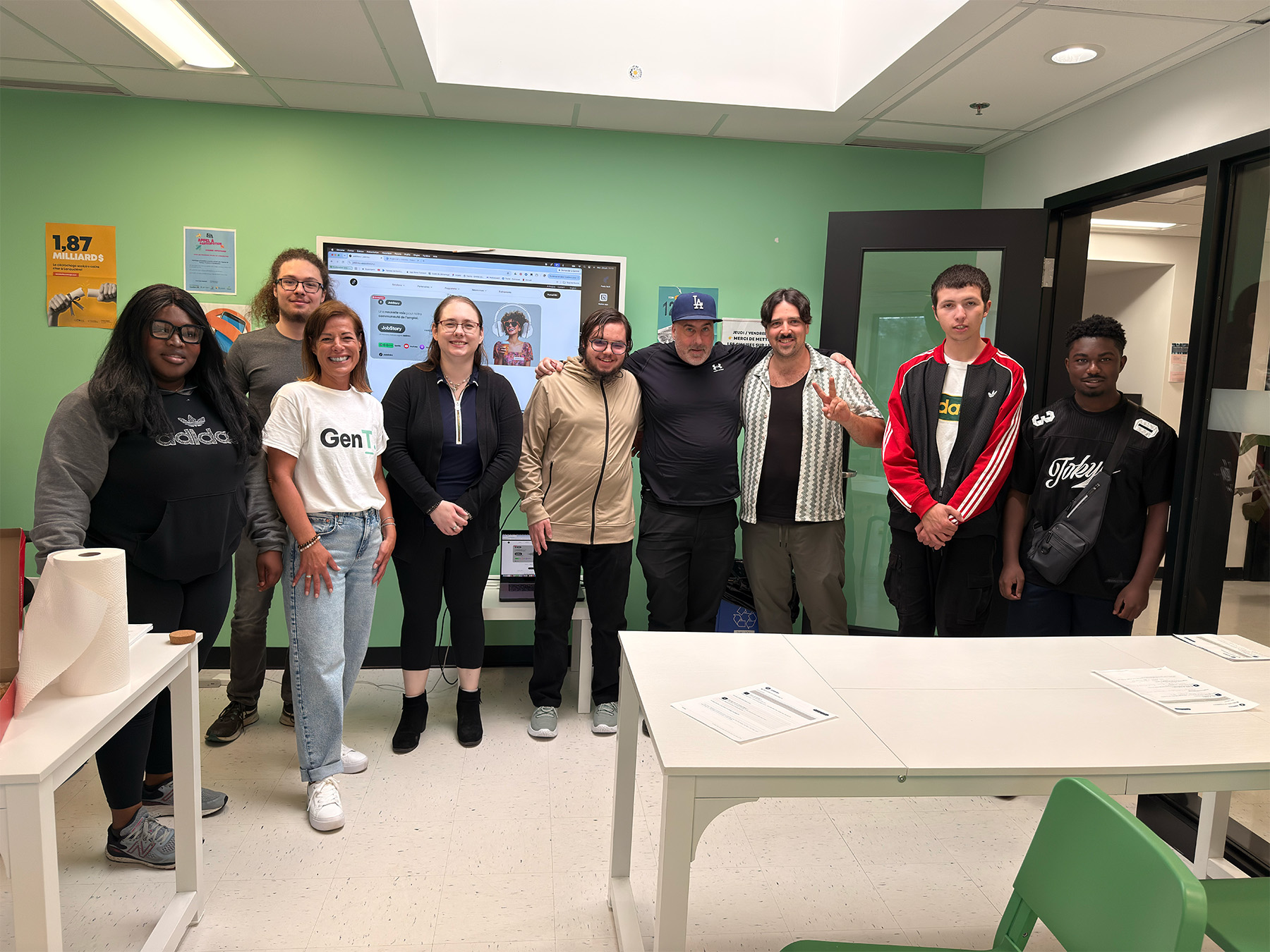 Participants et intervenants réunis à la fin d'un atelier GenT