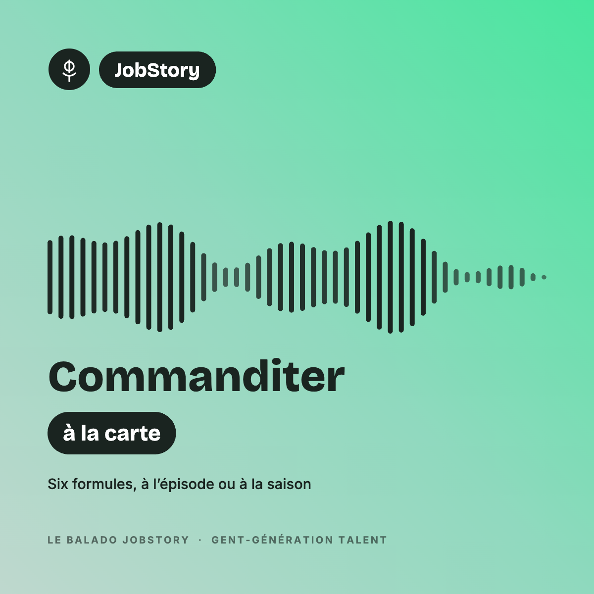 Commandite du balado JobStory, à la carte