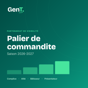 Visuel GenT du palier de commandite pour la saison 2026-2027